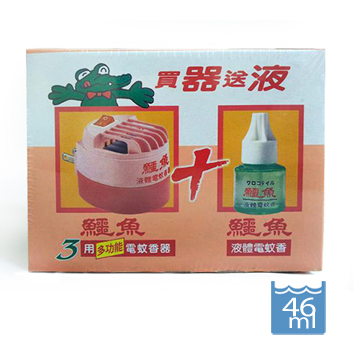 鱷魚液體電蚊香 1電蚊香器 1補充瓶46ml Pchome 24h購物