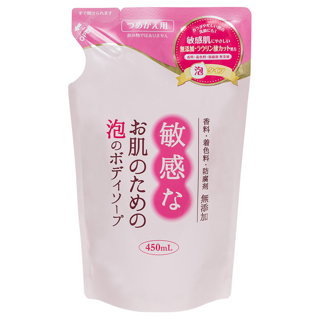 日本clover 溫和泡沫沐浴乳補充包450ml 敏感肌可用 Pchome 24h購物