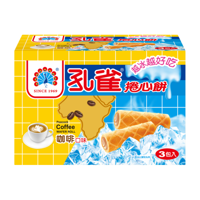 孔雀咖啡捲心餅量販盒 Pchome 24h購物