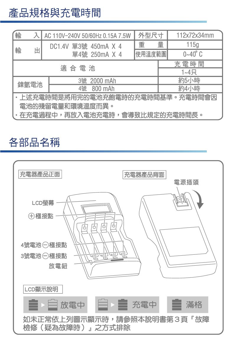 日本panasonic國際牌eneloop高容量充電電池組 旗艦型充電器 3號4入 4號4入 Pchome 24h購物