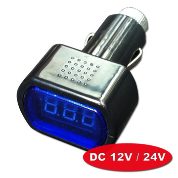 Dc12 24v Led迷你車用數位電壓錶 Pchome 24h購物