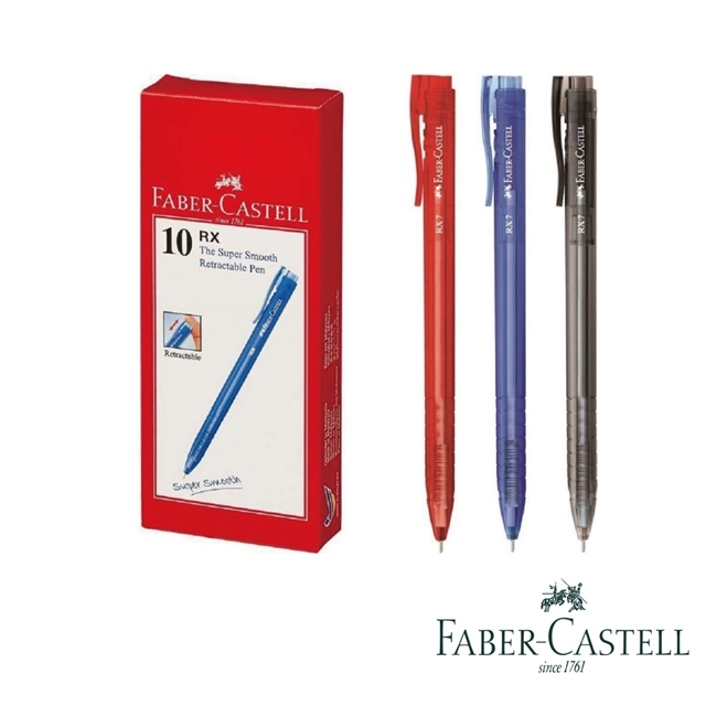 Faber Castell Rx 7 0 7mm 辦公用超好寫酷溜原子筆10入 可挑色 Pchome 24h購物