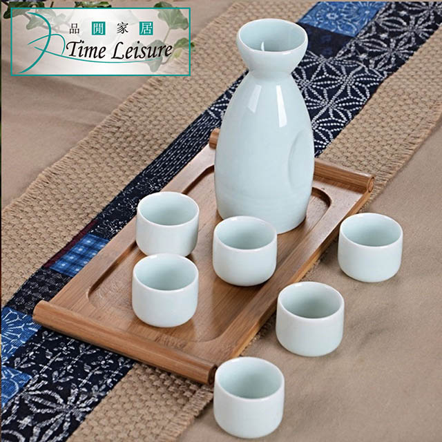 Time Leisure 日式陶瓷清酒溫酒壺 分酒器禮盒組粉青 Pchome 24h購物