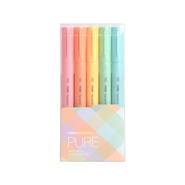 Kaco Pure 書源螢光筆馬卡龍色5色 Pchome 24h購物