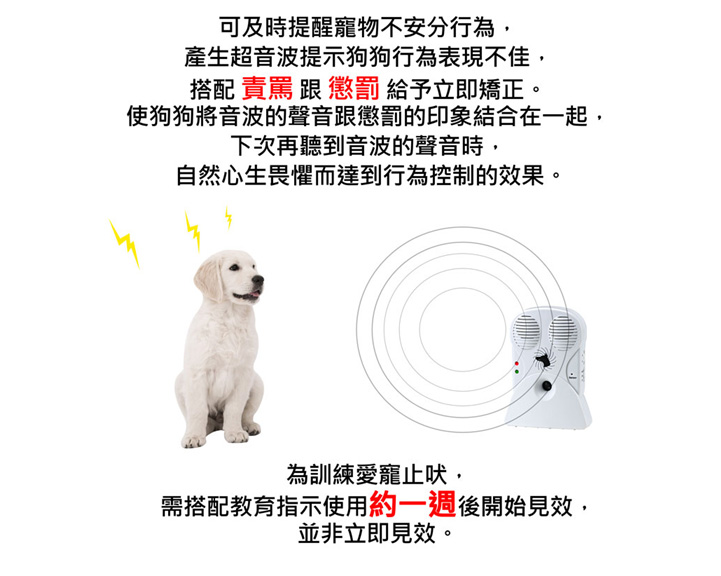 自動感應式超音波震動波止吠器愛犬狗狗無痛治療非電擊式 Pchome 24h購物