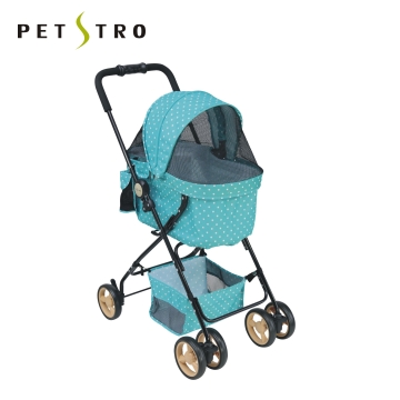Petstro沛德奧 寵物推車 星空物語 青色白點 Pchome 24h購物