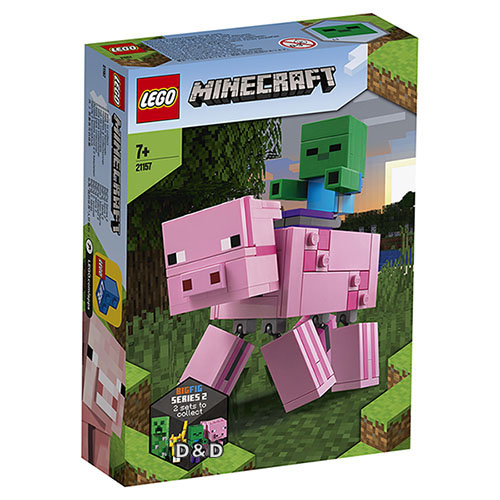 樂高積木lego Lt21157 2020年minecraft 系列 Bigfig Pig With Baby Zombie Pchome 24h購物
