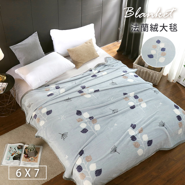 Belle Vie 特大尺寸專櫃厚邊保暖金貂法蘭絨毯 180x210cm 極光 Pchome 24h購物