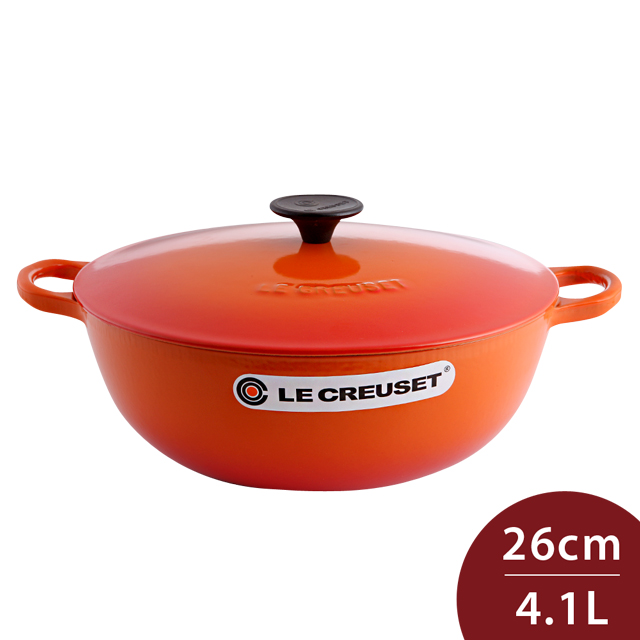 Le Creuset 琺瑯鑄鐵媽咪鍋26cm 4 1l 火焰橘法國製 Pchome 24h購物