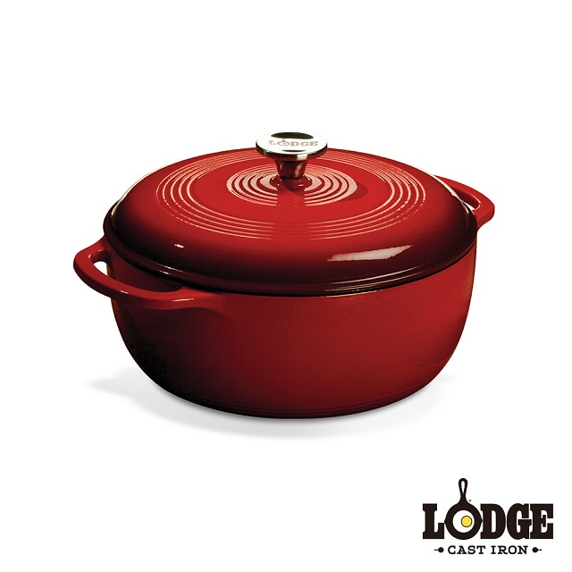 Lodge 鑄鐵琺瑯鍋6q 豔陽紅 5 7公升 Pchome 24h購物