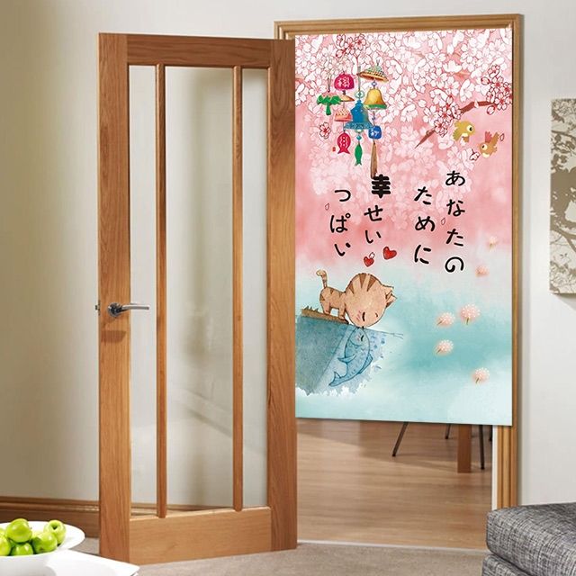 新作部屋 日式和風幸福許願開運招財風水簾 長門簾85 150cm B 4042 6 4 7 1 Pchome 24h購物