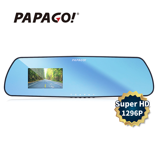 Papago F16 1296p 後視鏡行車紀錄器 美國安霸晶片超廣角 大光圈 Pchome 24h購物