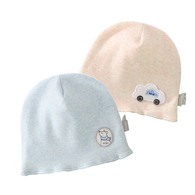 3入 新生兒帽子素色花貼標籤帽胎帽 Pchome 24h購物