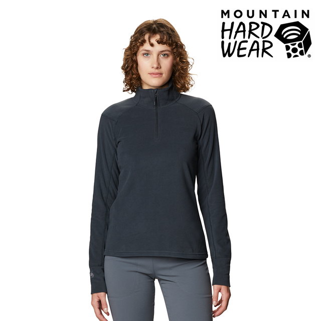 Mountain Hardwear Microchill 2 0 Zip T Shirt 保暖長袖排汗衣女款深風暴灰 Pchome 24h購物