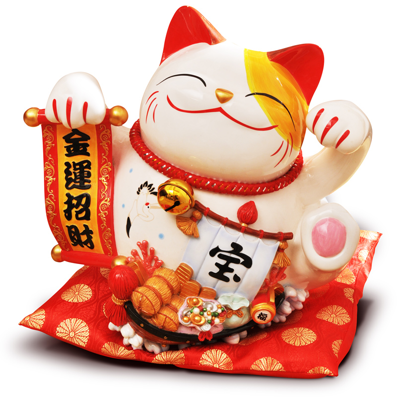 金石工坊 金運招財寶船滿載招財貓 超大版 高35cm Pchome 24h購物