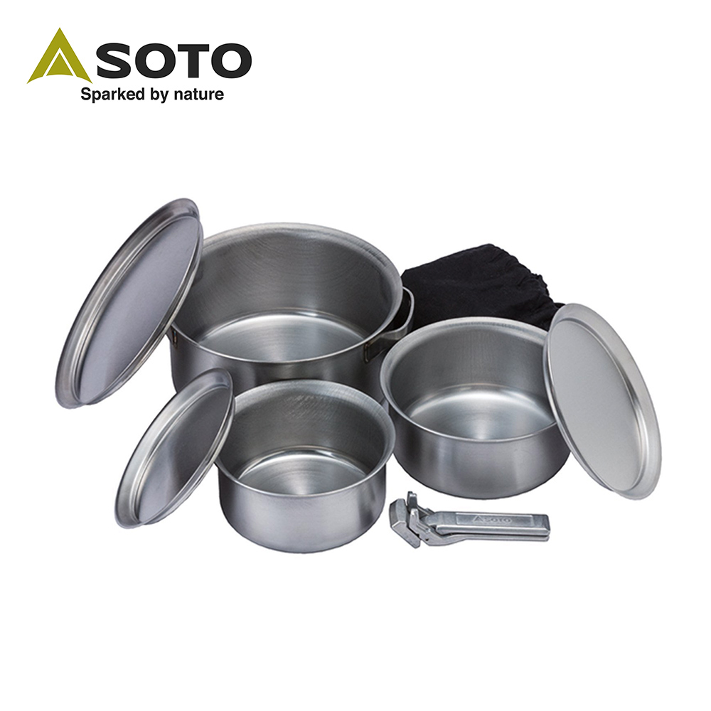 Soto 戶外不銹鋼鍋具8件組st 950 Pchome 24h購物