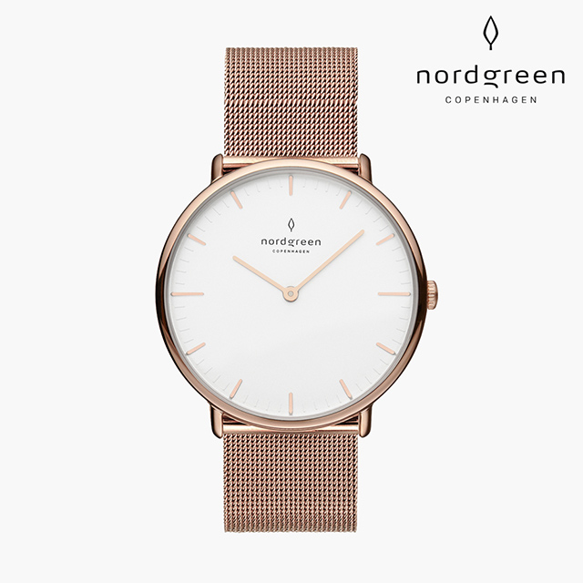 Nordgreen Native 本真玫瑰金系列玫瑰金鈦鋼米蘭錶帶手錶32mm Pchome 24h購物