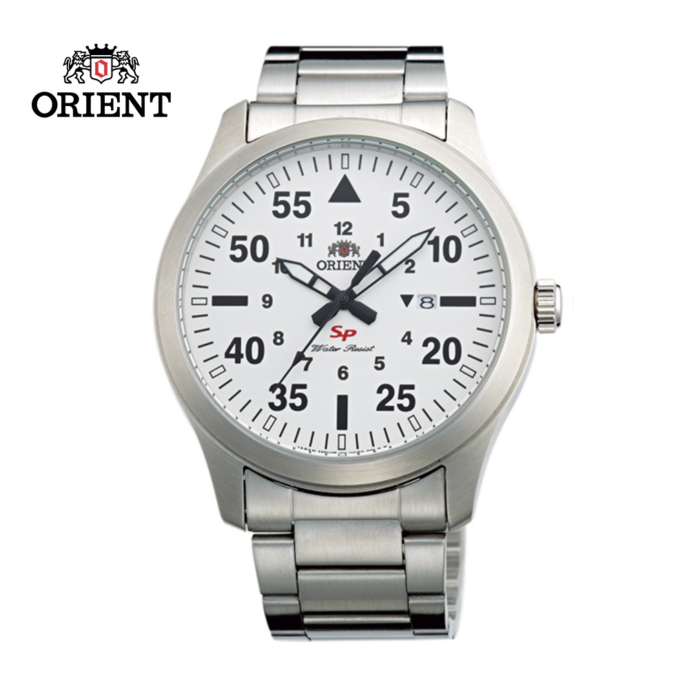 Orient 東方錶sp 系列飛行運動石英錶鋼帶款fung02w 白色 42mm Pchome 24h購物