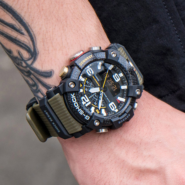 CASIO 卡西歐】G-SHOCK 戶外探險雙重感應器運動錶/墨綠x黑(GG-B100-1A3DR) - PChome 24h購物
