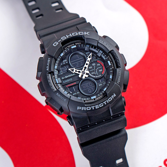 CASIO 卡西歐】G-SHOCK 復古感雙顯運動腕錶/黑(GA-140-1A1DR) - PChome 24h購物