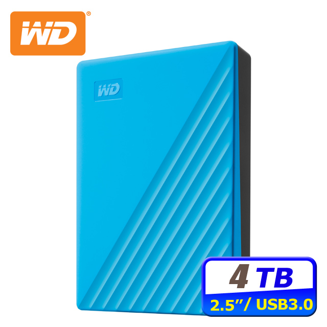 Wd My Passport 4tb 2 5吋行動硬碟 藍 Wdbpkj0040bbl Wesn Pchome 24h購物