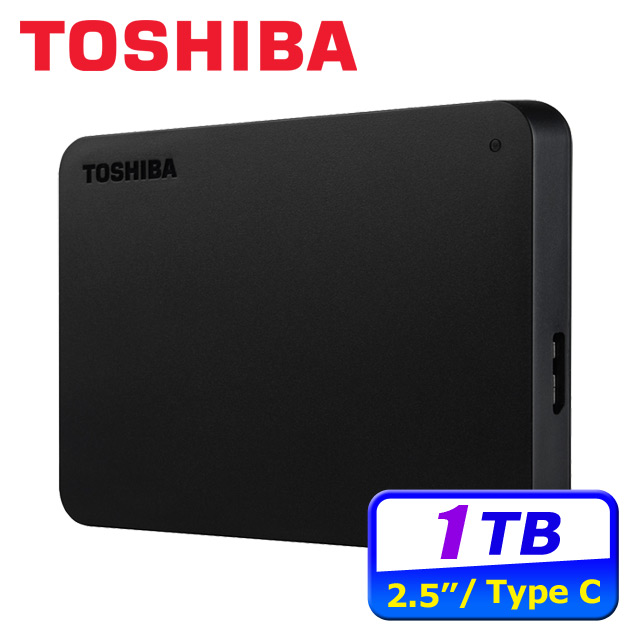 Toshiba Canvio Basics 黑靚潮lll 1tb Typec 2 5吋行動硬碟 Pchome 24h購物