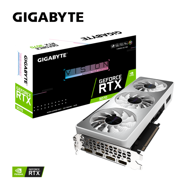 技嘉 GeForce RTX 3070 VISION OC 8G 顯示卡REV 2.0+B560M D3H