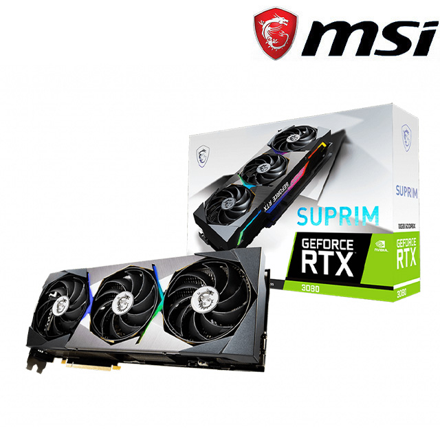 微星 GeForce RTX 3080 SUPRIM 10G 顯示卡 + X470 GAMING PLUS MAX 主機板