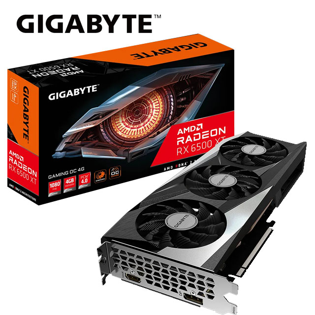 技嘉 Radeon RX 6500 XT GAMING OC 4G+B550M S2H+B560M DS3H AC