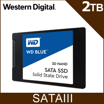 WD 藍標 2TB SSD 2.5吋 3D NAND 固態硬碟(WDS200T2B0A)