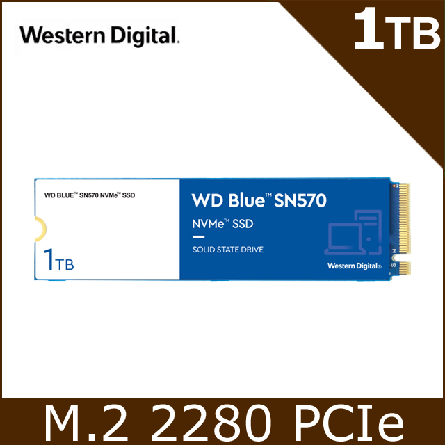 WD 藍標SN570 1TB SSD PCIe NVMe固態硬碟(WDS100T3B0C)