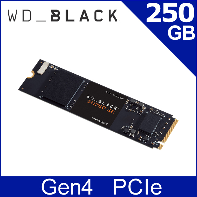 WD 黑標 SN750 SE 250G M.2 2280 Gen4 PCIe SSD