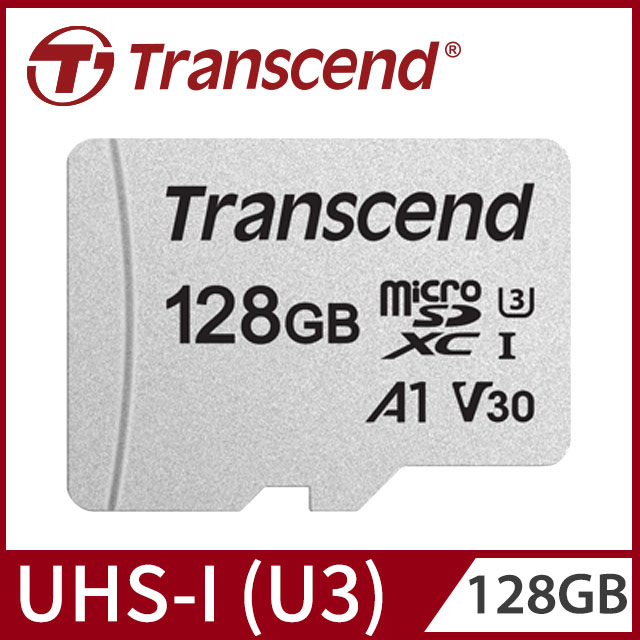 Transcend 創見】128GB USD300S microSDXC UHS-I U3(V30/A1)記憶卡,附轉卡- PChome 24h購物