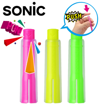 Sonic 學童專用 按鍵鉛筆筆蓋5組/30入(螢光/SK-274-KE)