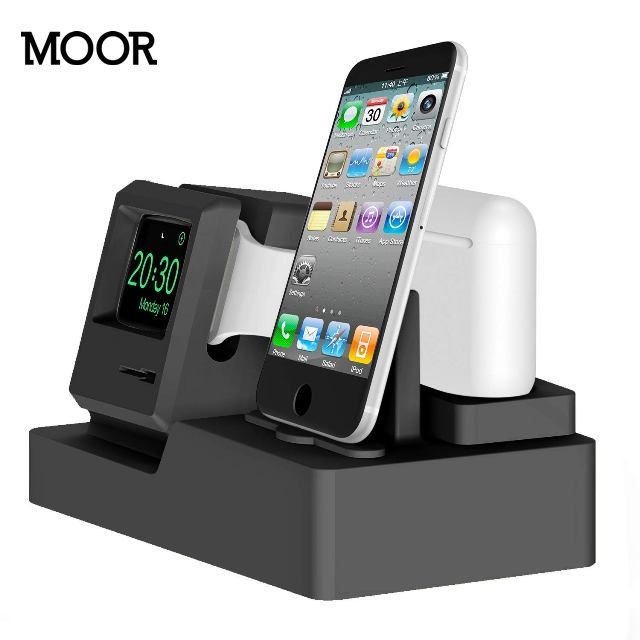 Iclassic Iphone Airpods Apple Watch 3合1立式充電座 I300 黑色 Pchome 24h購物