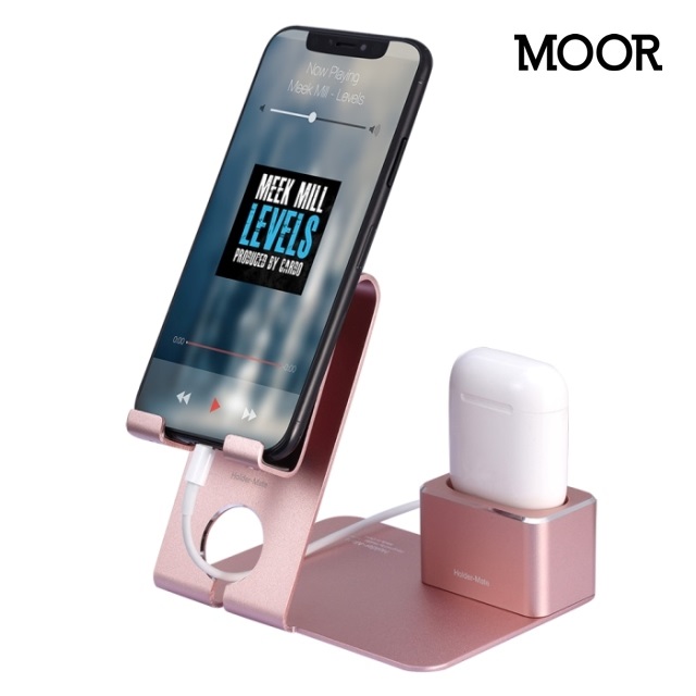 Holder Mate Iphone Airpods 2合1充電展示架 Hm230玫瑰金 Pchome 24h購物