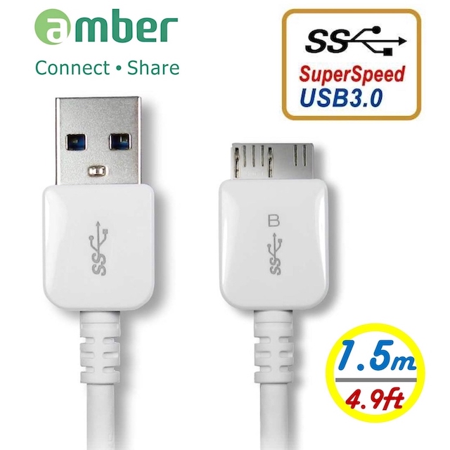 Amber 三星galaxy Note 3 Galaxy S5 專用 Usb3 0傳輸 快充線1 5米 Usb3 0 A公轉usb3 0 Micro B公 Friday購物