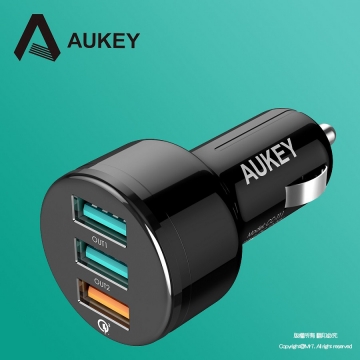Aukey Cc T11 3孔42w Qc3 0 車用充電器 Pchome 24h購物