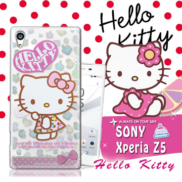 三麗鷗授權正版hello Kitty凱蒂貓sony Xperia Z5 5 2吋透明軟式手機殼 豹紋 Pchome 24h購物