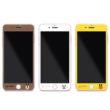 Garmma Line Friends Iphone 7 Plus 5 5吋3d曲面珠光鋼化玻璃膜 Pchome 24h購物