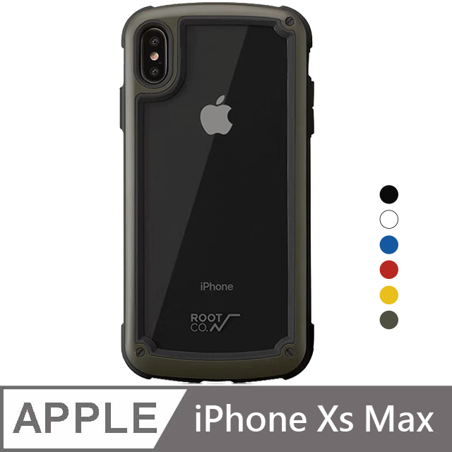 日本root Co Iphone Xs Max Tough Basic 透明背板軍規防摔手機保護